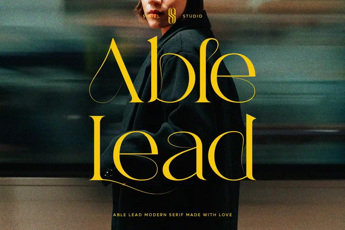 Able Lead – Elegant Modern Logo Luxury Serif Font font preview