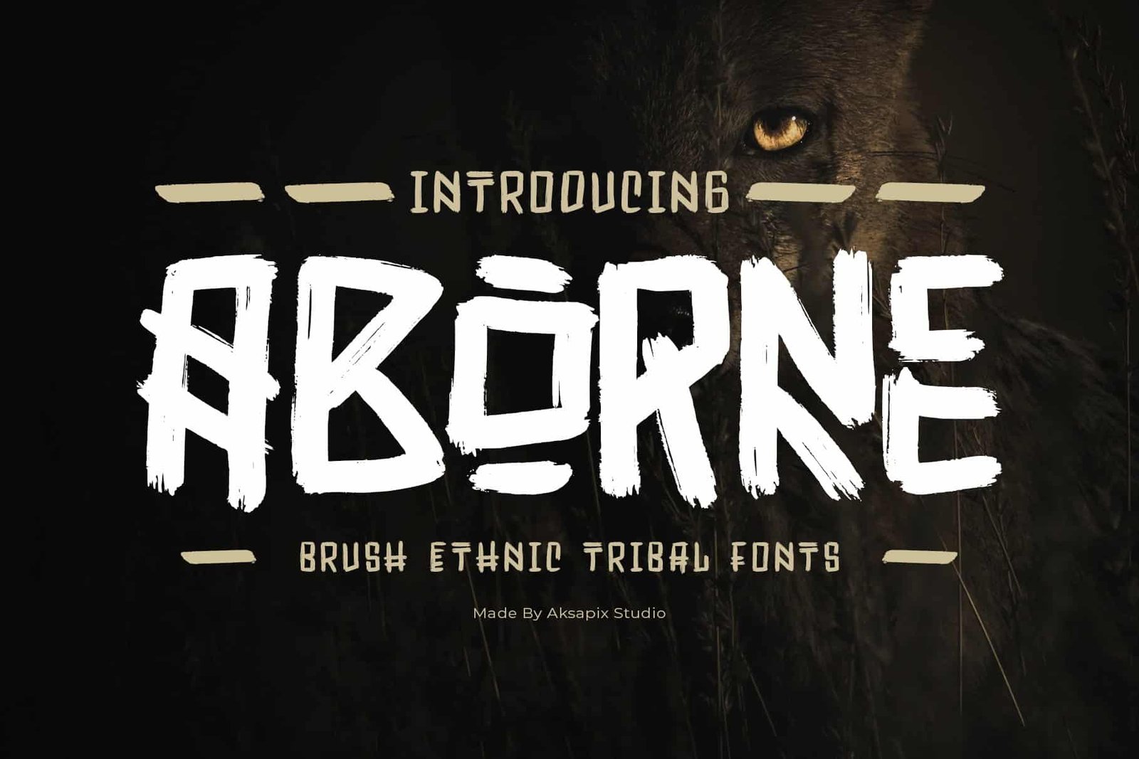 Aborne – Brush Ethnic Tribal Fonts font preview
