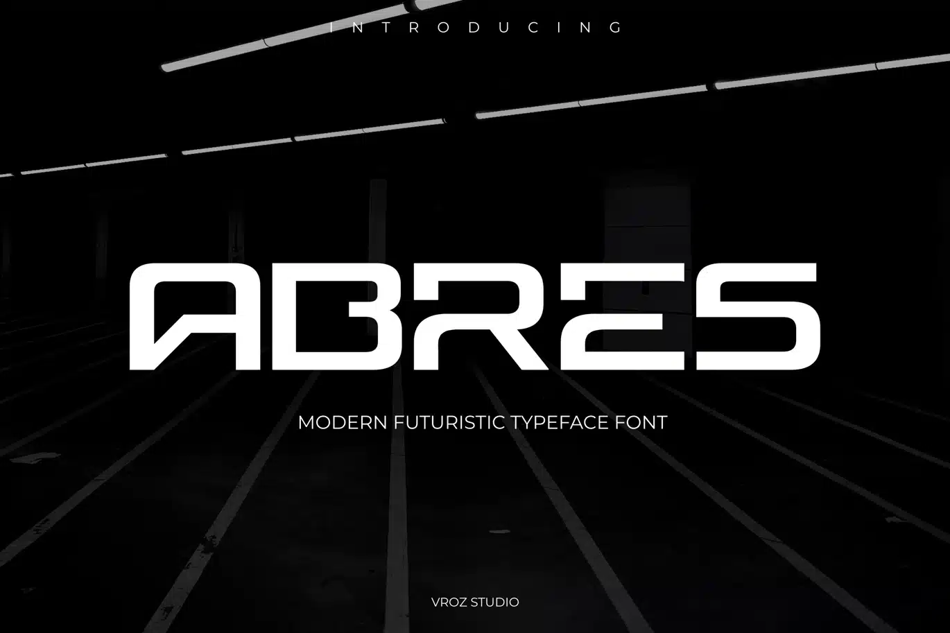 Abres – Futuristic Modern Sans Serif Font font preview