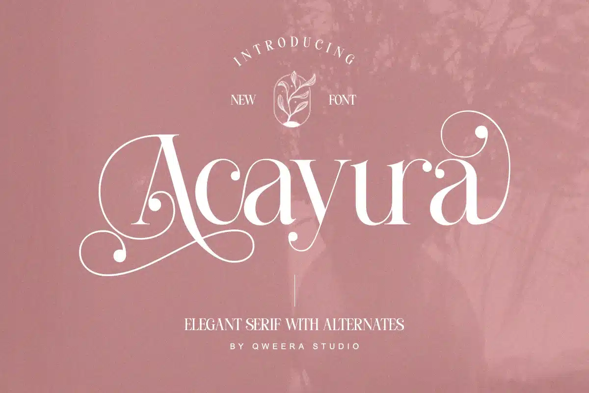 Acayura – Modern Elegant Classy Logo Swash Font font preview