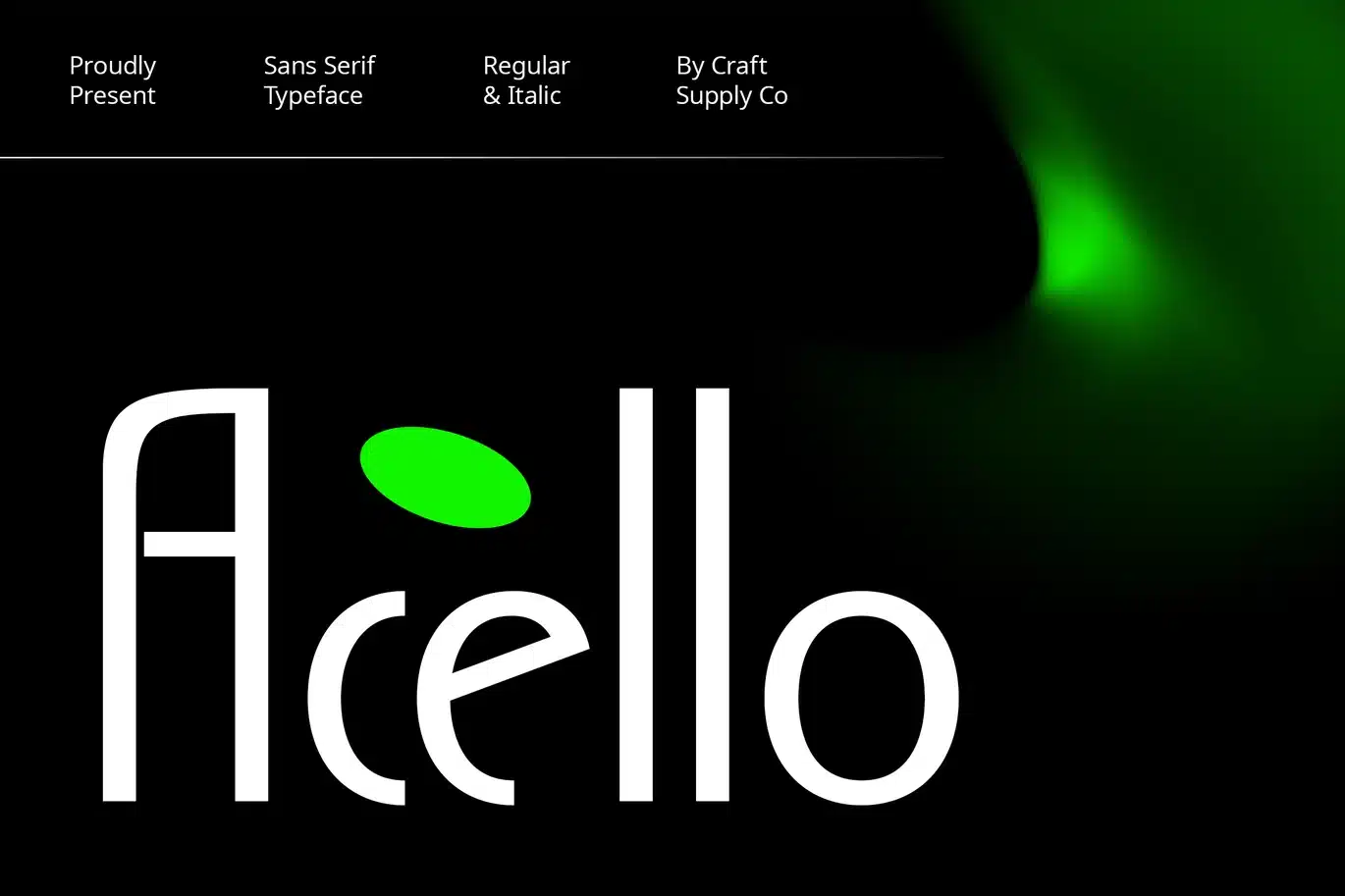 Acello – Geometric Sans Serif Font font preview