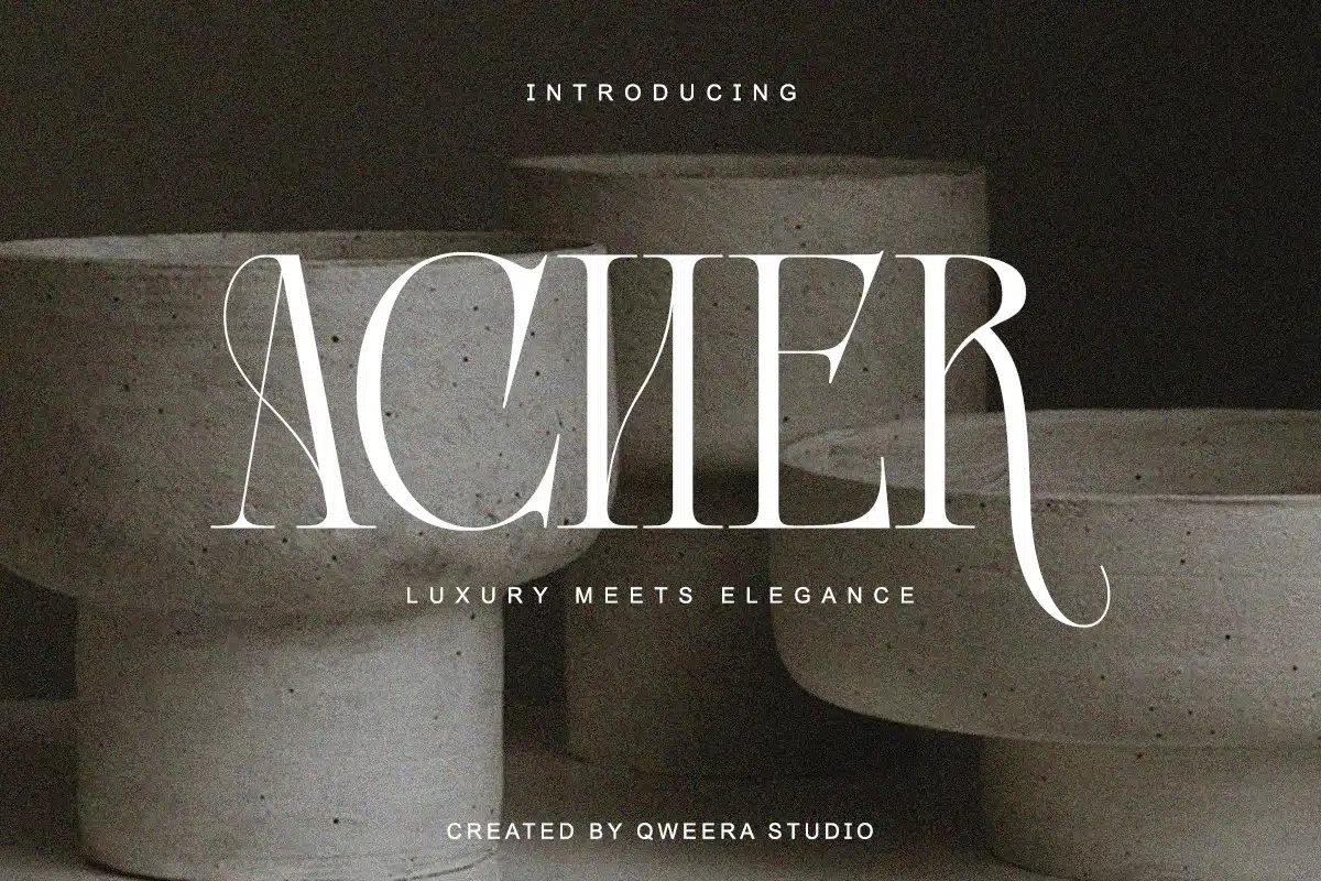Acher – Elegant Luxury Logo Font font preview