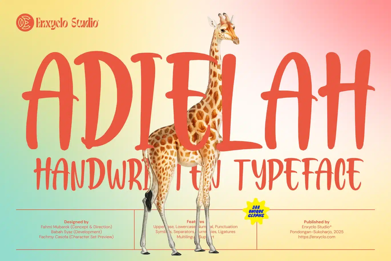 Adielah – Handwritten Modern Logo Font font preview