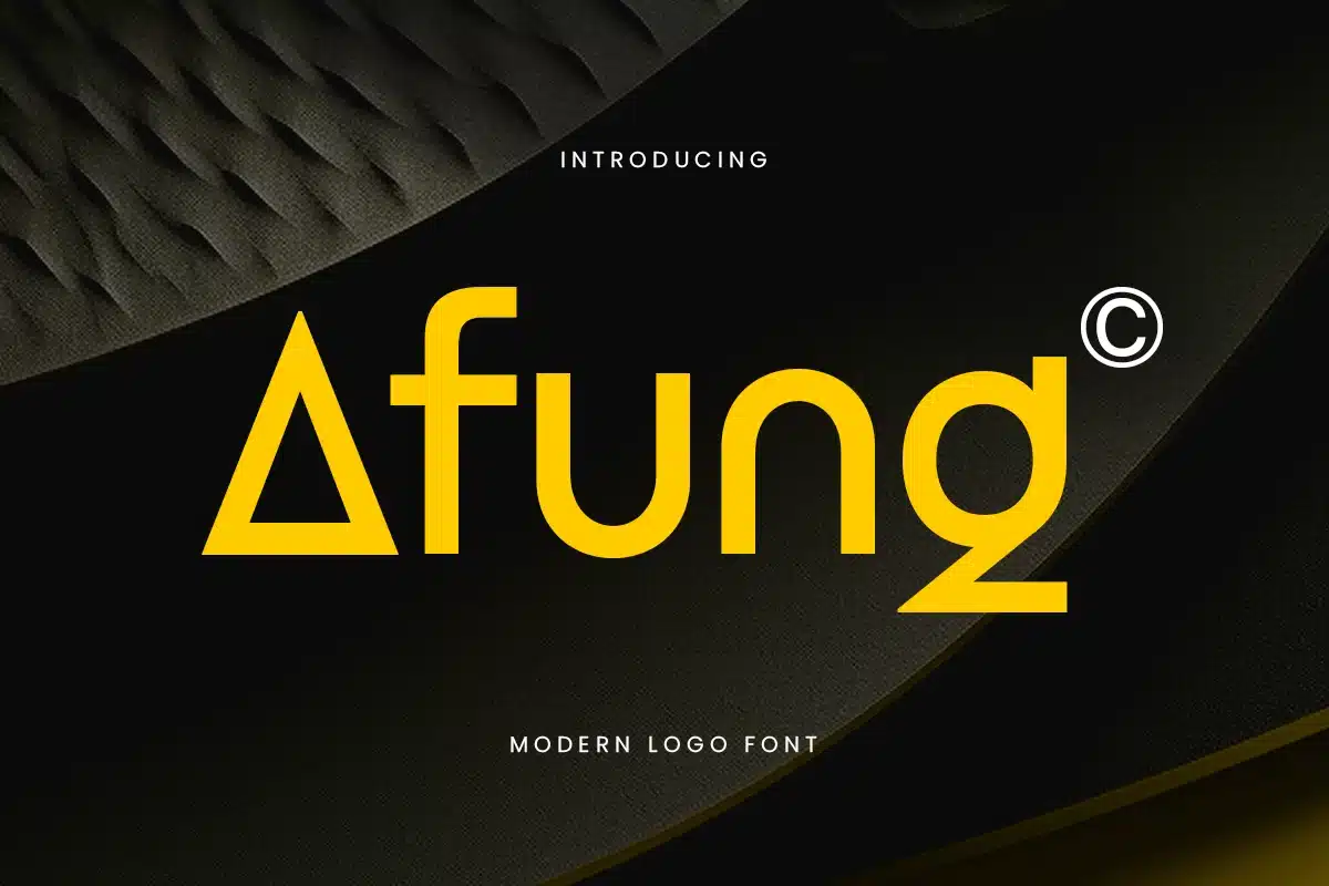 Afung – Modern Logo Font font preview