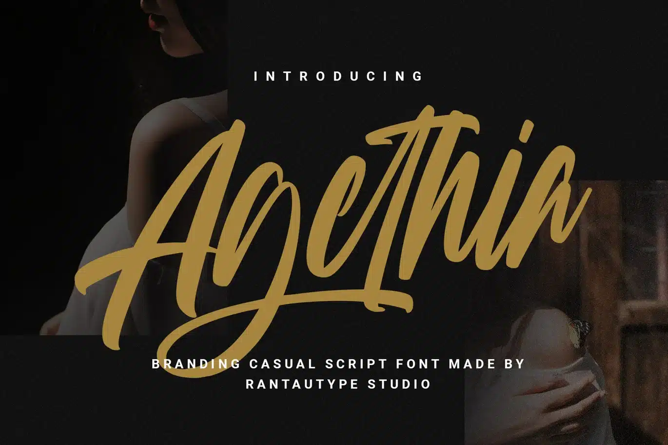 Agethia Branding Casual Script Font font preview