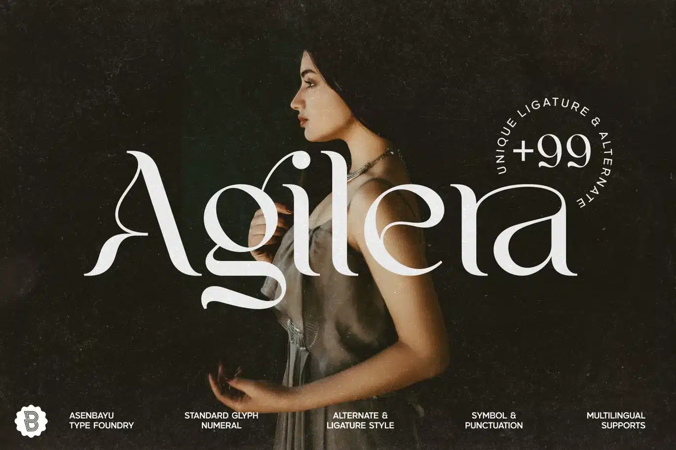 Agilera – Stylish Ligature Font font preview
