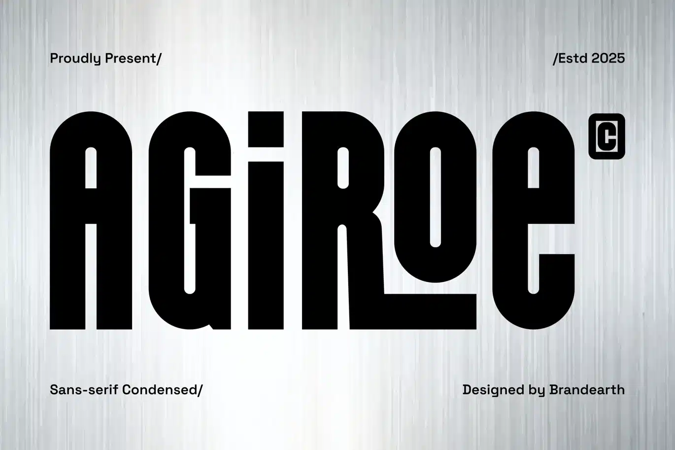 Agiroe Sans Serif Condensed Font font preview