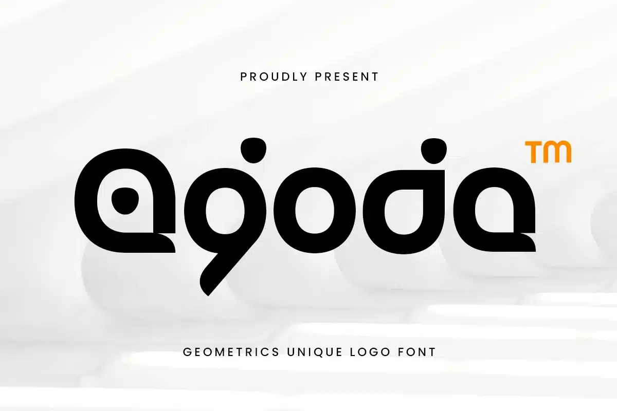 Agoda – Geometrics Technology Logo Font font preview