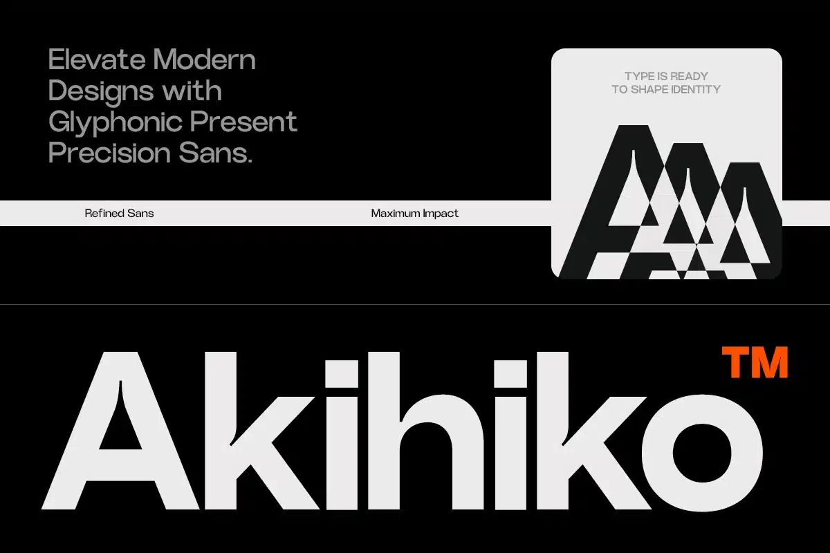 Akihiko – Modern Precision sans Font font preview