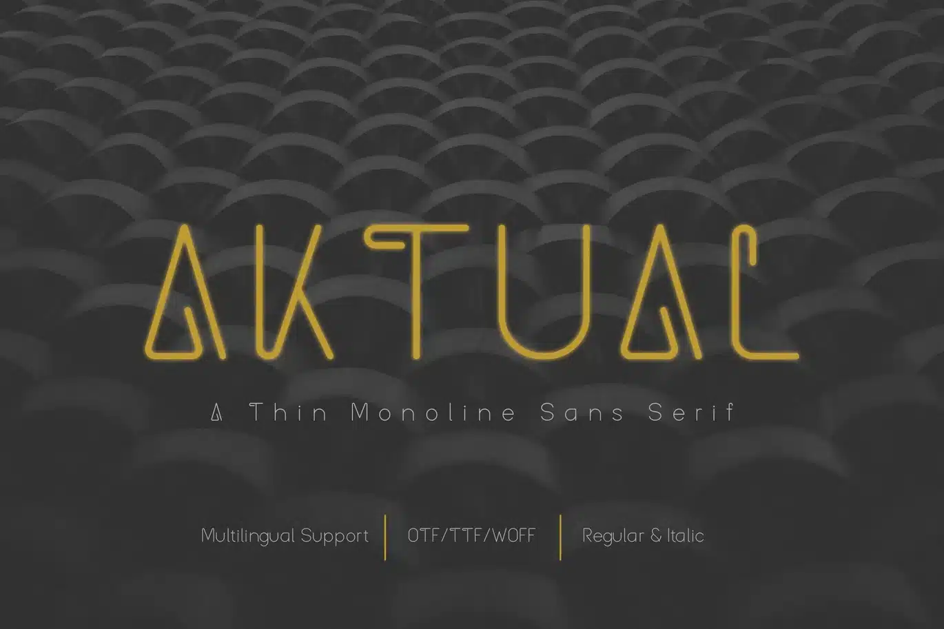Aktual | Thin Monoline Sans Serif Font font preview