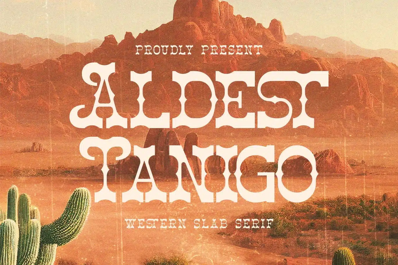 Aldest Tanigo | Western Slab Serif Font font preview