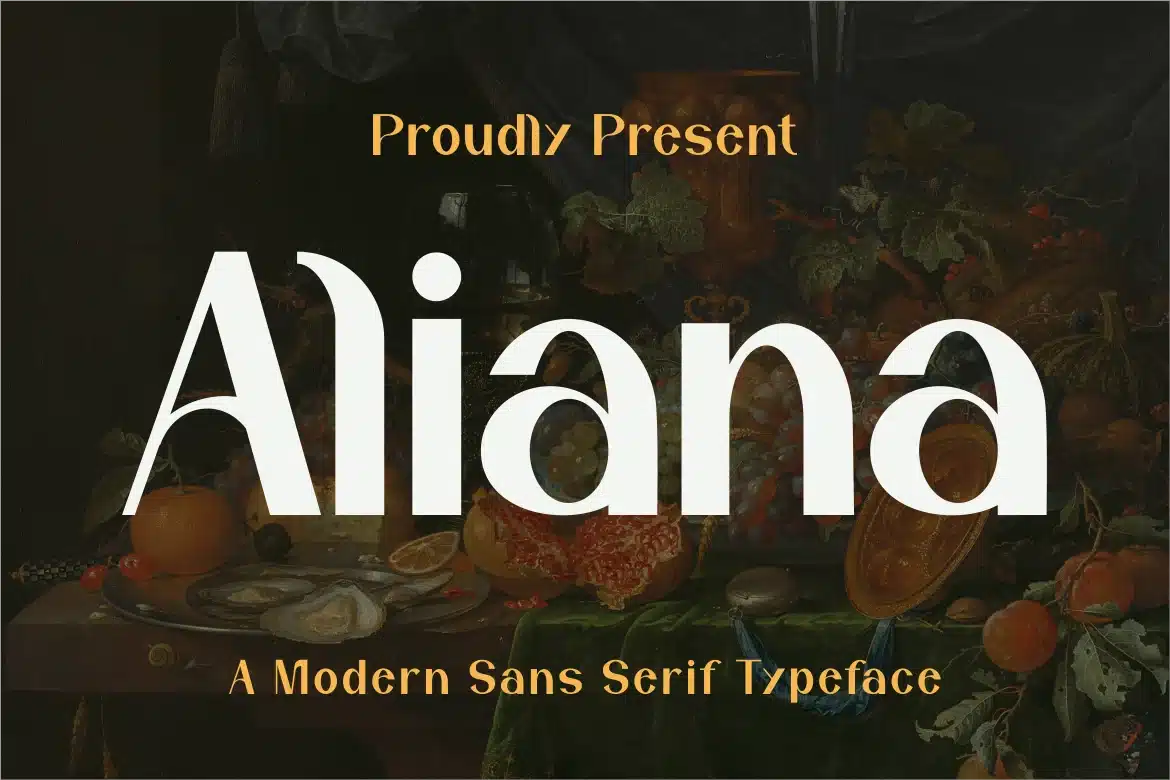 Aliana – A Modern Sans Serif Font font preview