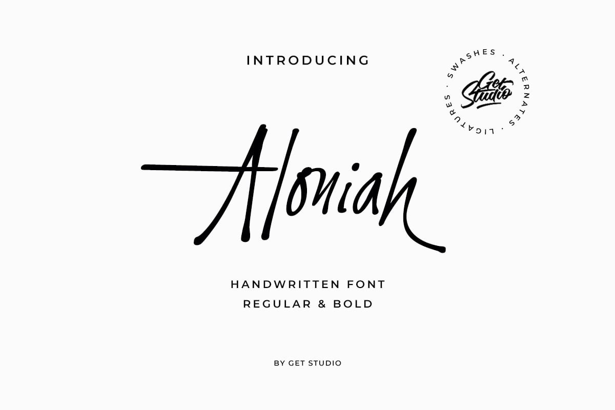 Aloniah – Handwritten Font font preview