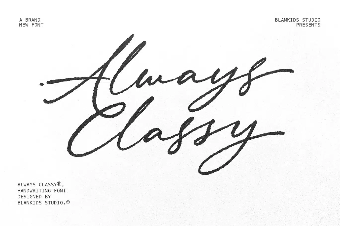 Always Classy – Elegant Handwritten Script Font font preview