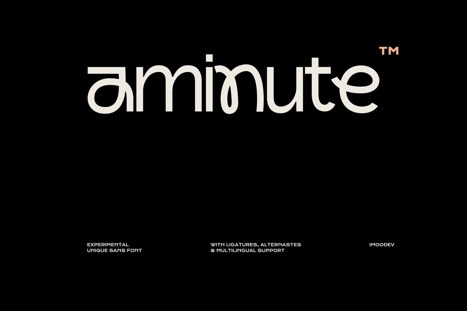 Aminute – Experimental Unique Sans Font font preview