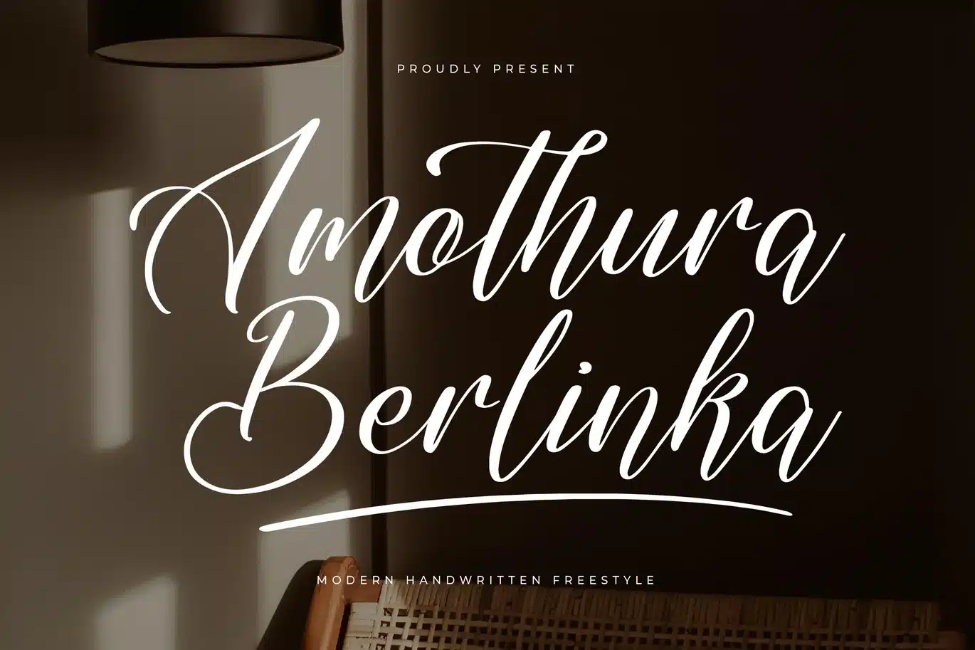 Amothura Berlinka Modern Handwritten Freestyle Font font preview
