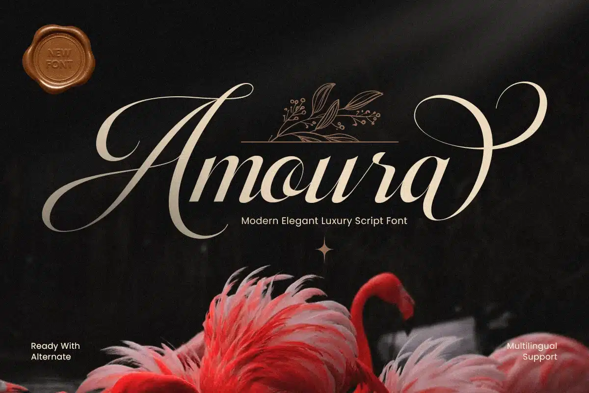 Amoura – Modern Elegant Script Font font preview