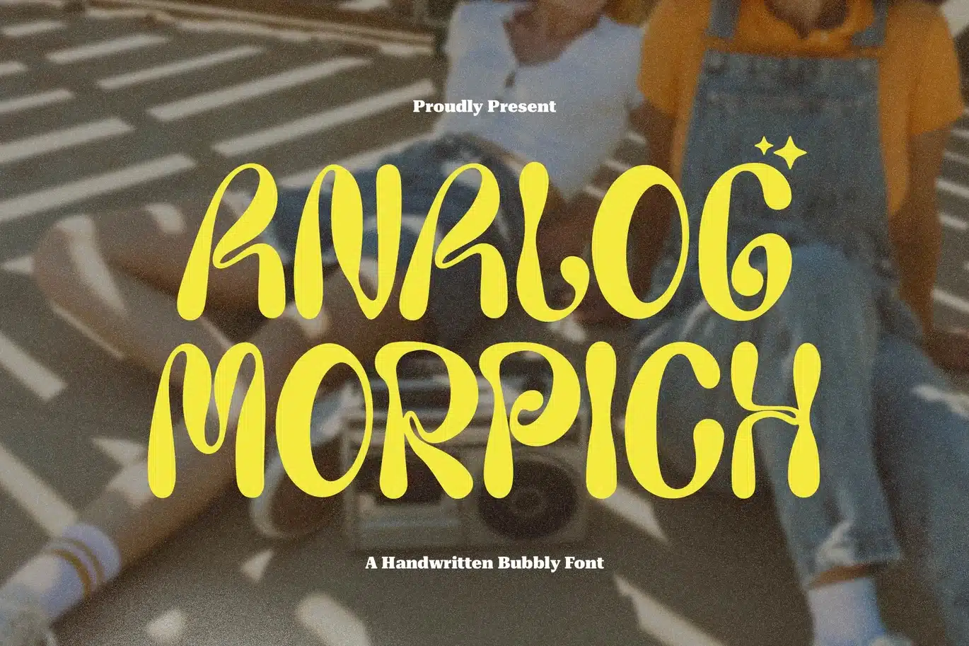 Analog Morphich | Handwritten Bubbly Font font preview
