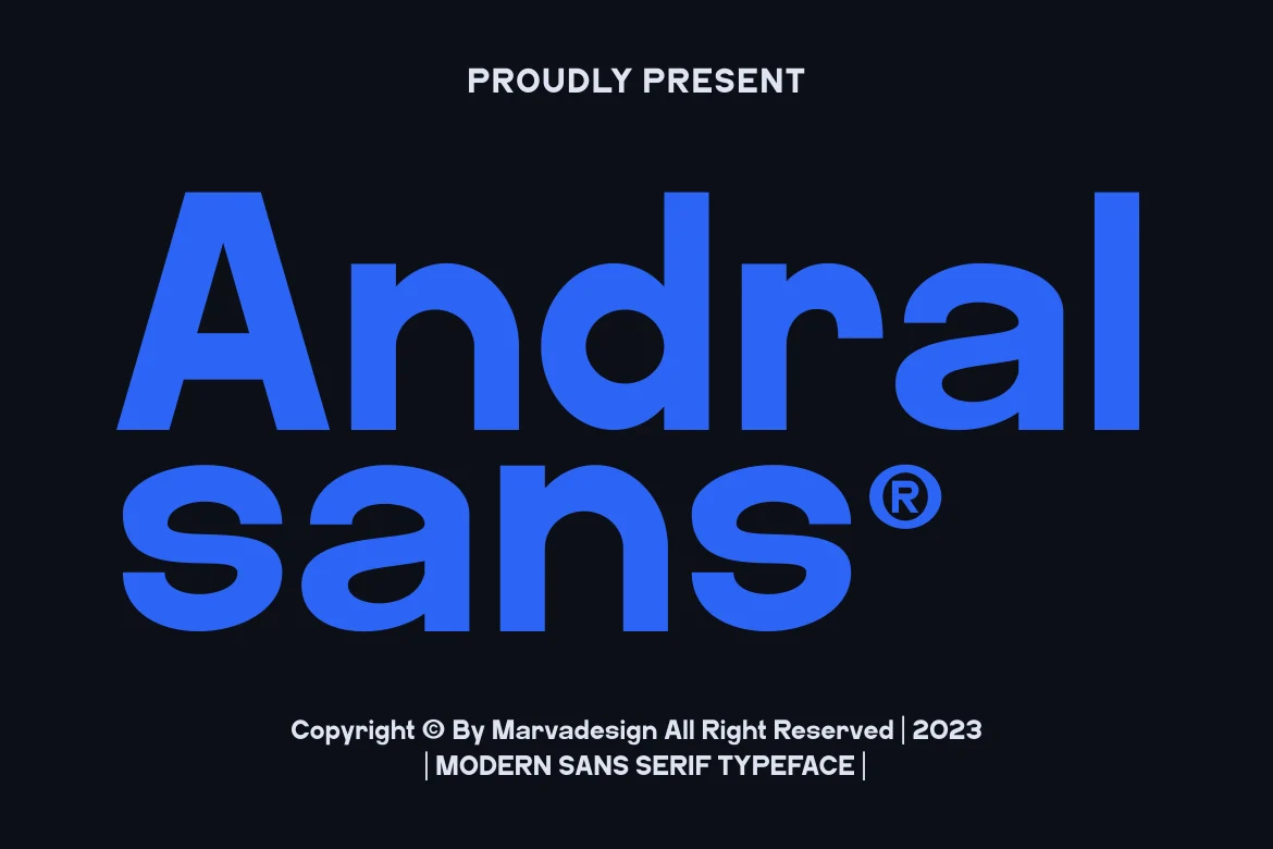 Andral – A Modern Sans Serif Font font preview