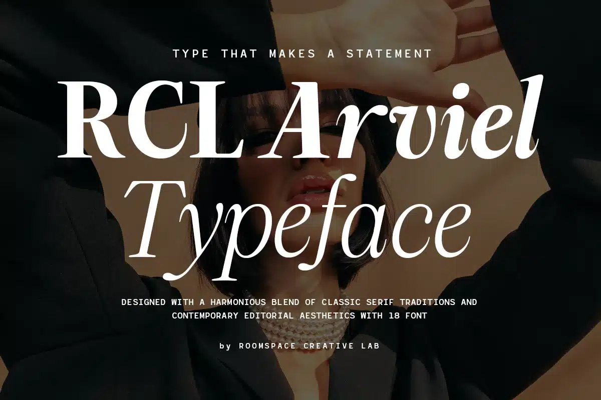 Arviel – Modern Editorial Serif Family Font font preview
