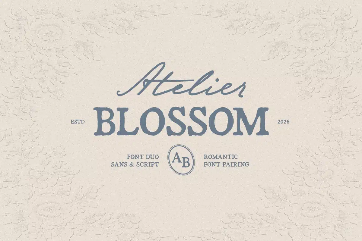Atelier Blossom | Romantic Font Duo font preview