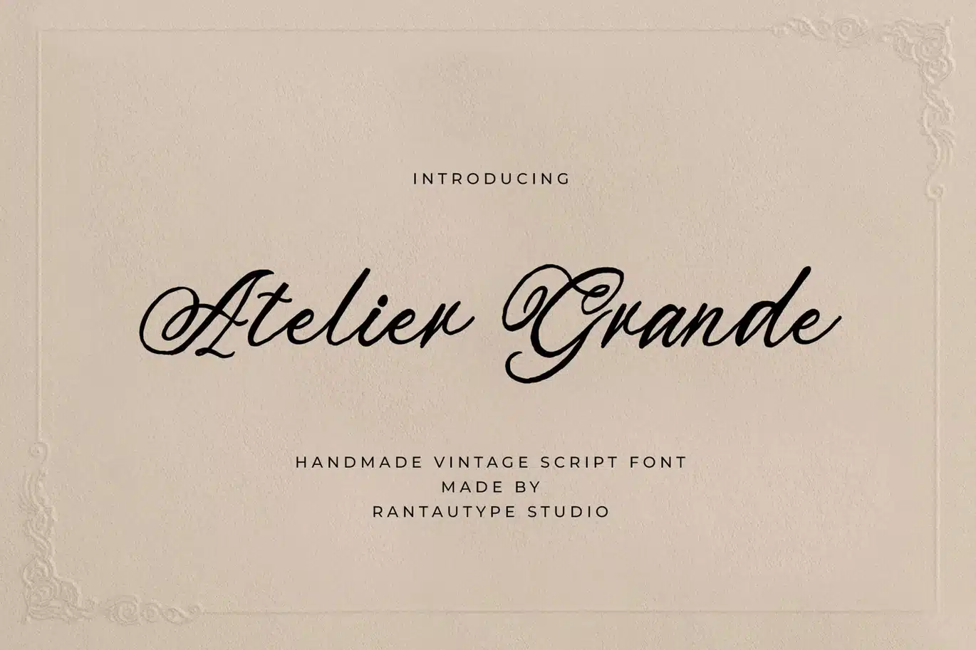 Atelier Grande Handmage Vintage Script Font font preview
