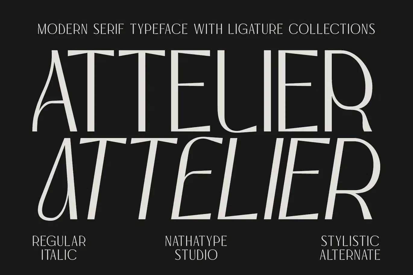 Attelier – Modern Display Sans Serif Font font preview