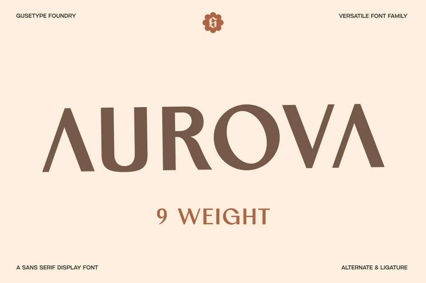 Aurova – Display Sans Serif Font font preview