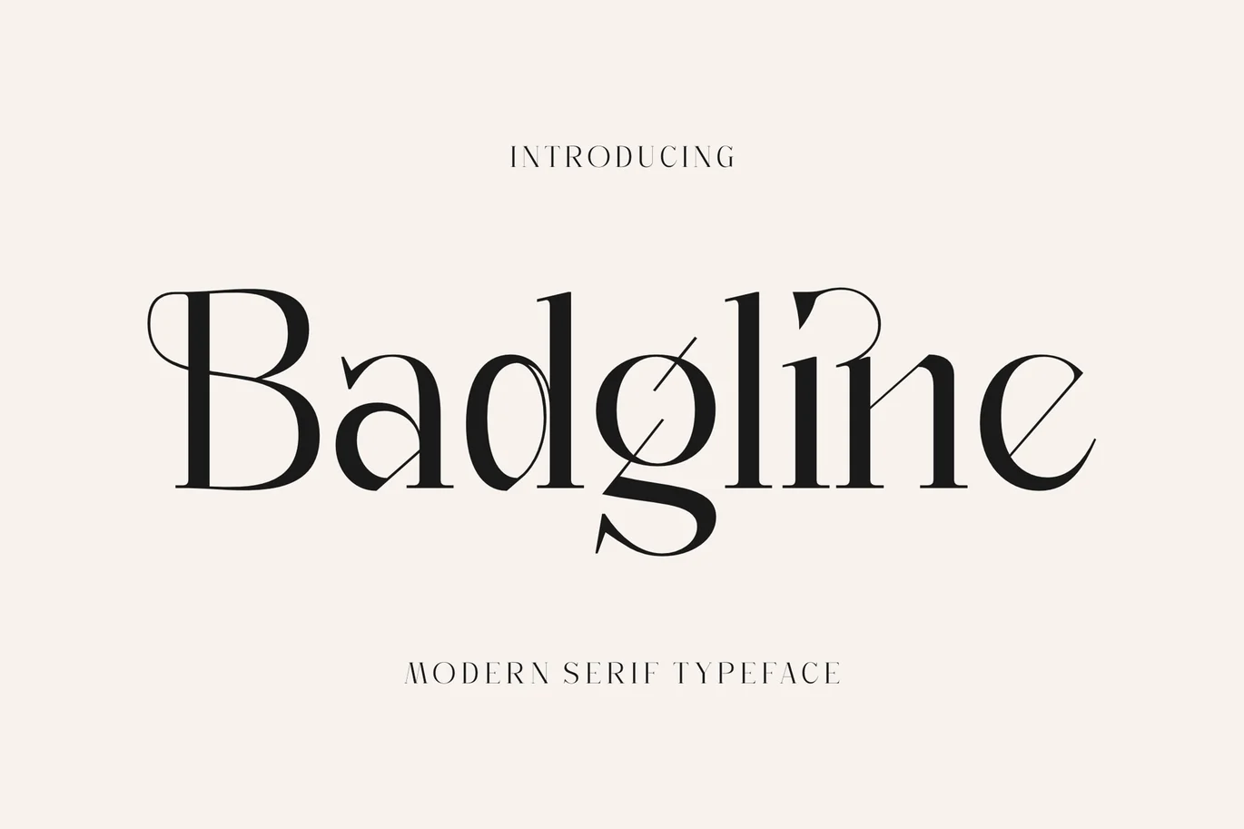 Badgline Modern Serif Typeface Font font preview