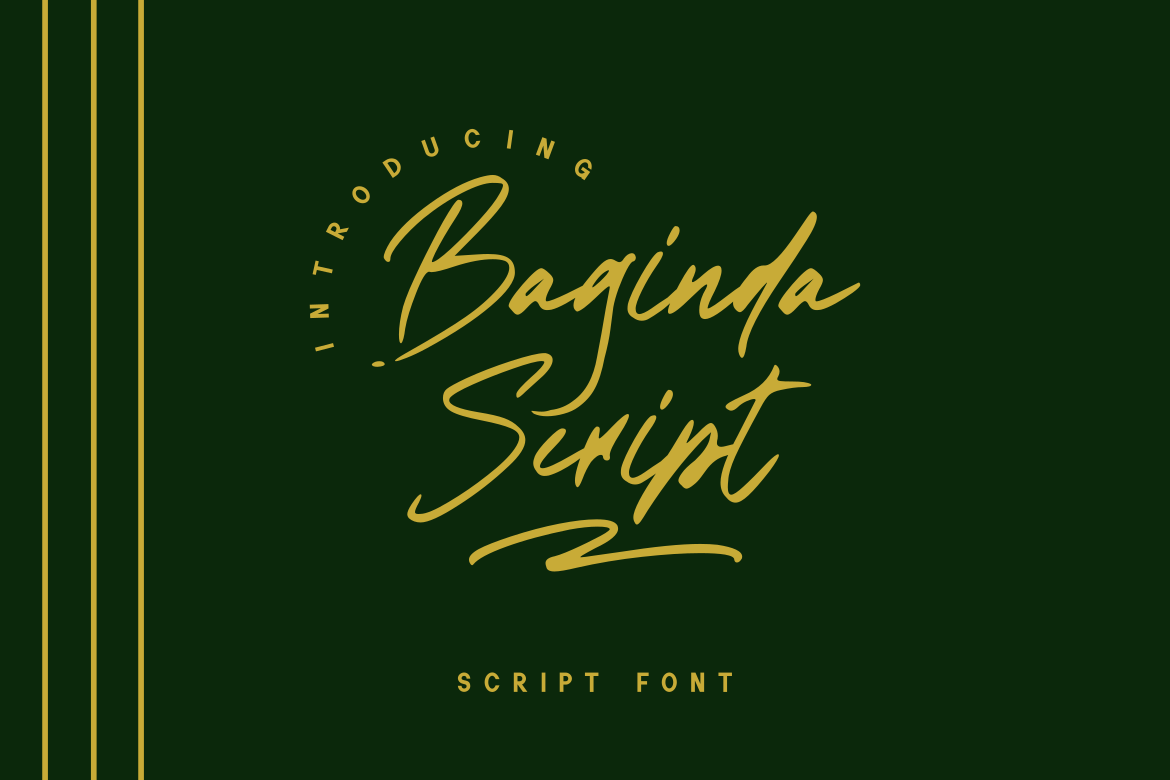 Baginda script Font font preview