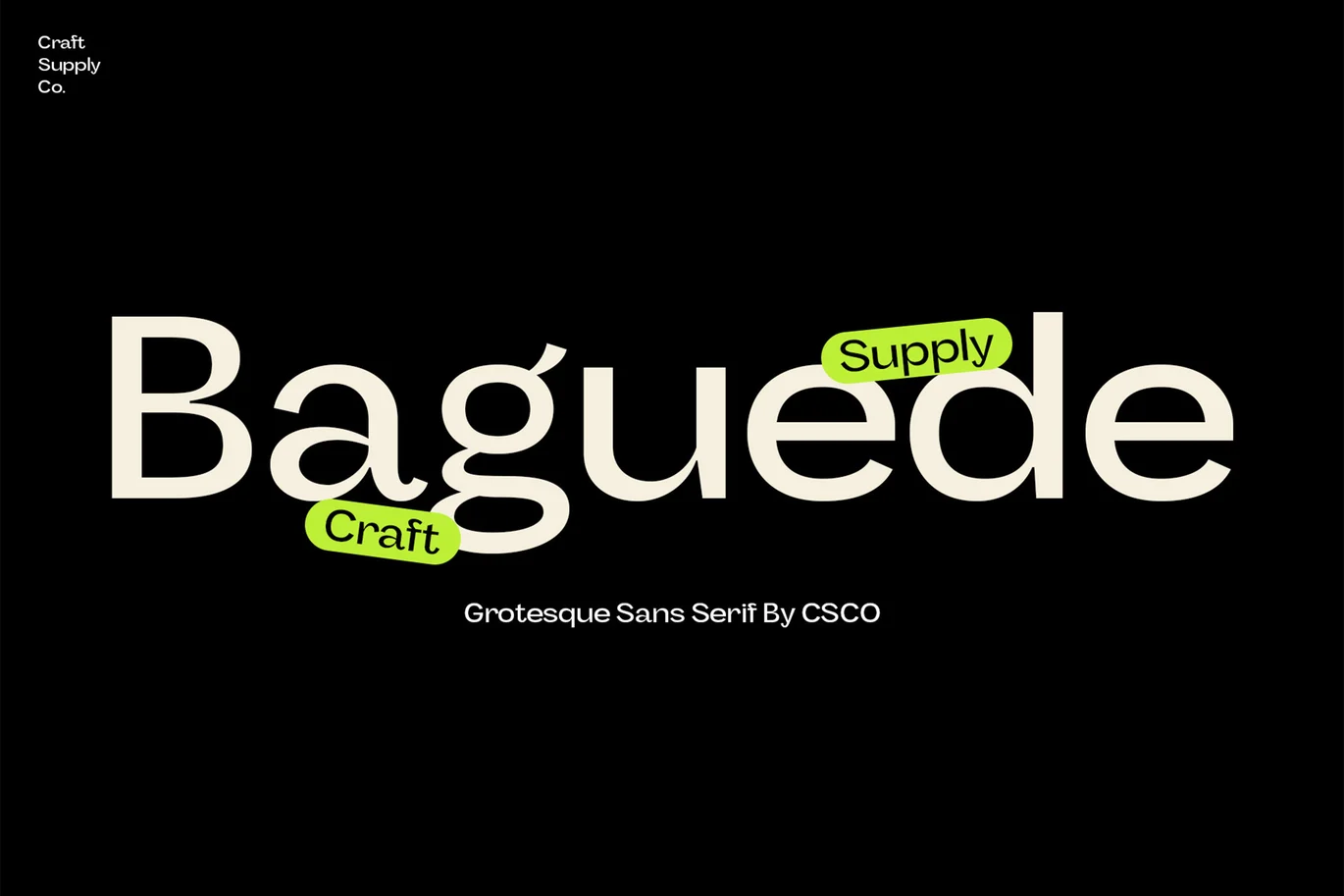 Baguede – Grotesque Sans Serif Font font preview