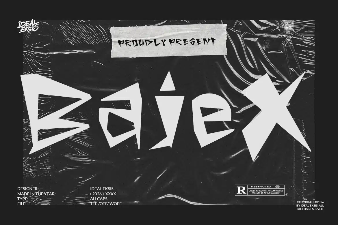 Bajex – Typeface Font font preview