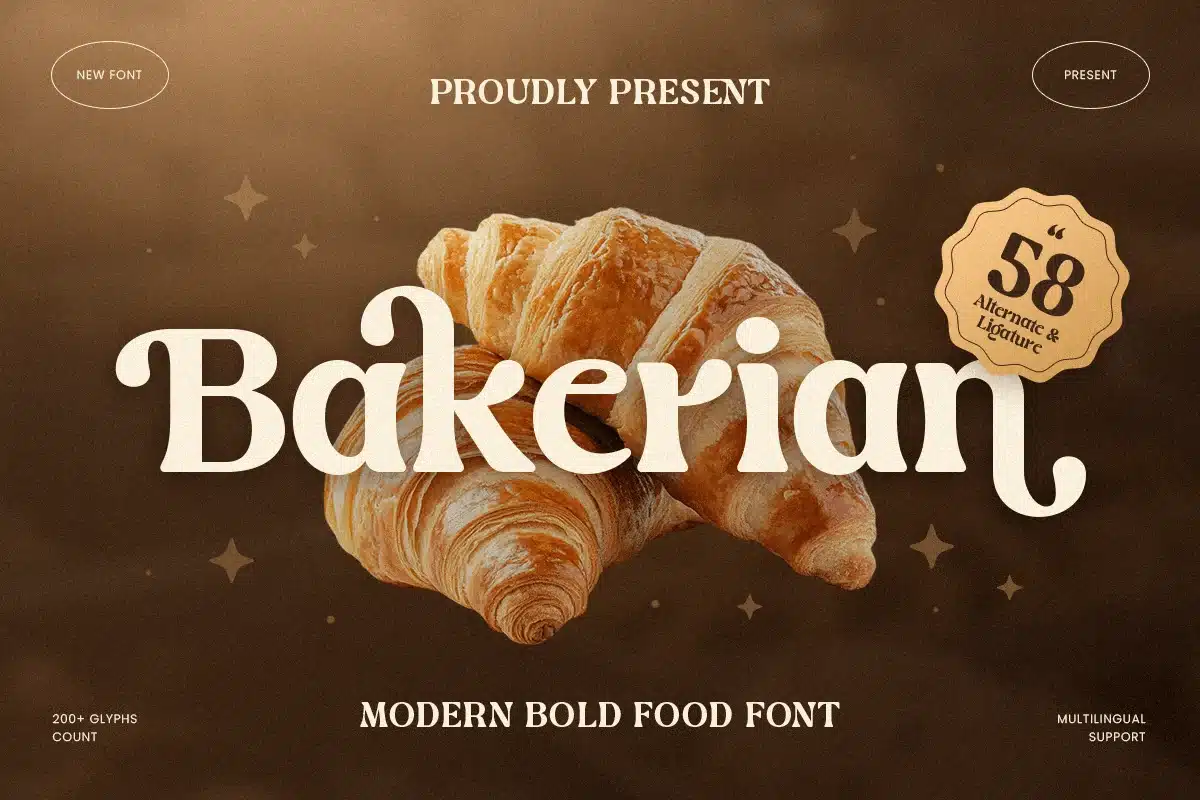 Bakerian – Modern Bold Food Font font preview