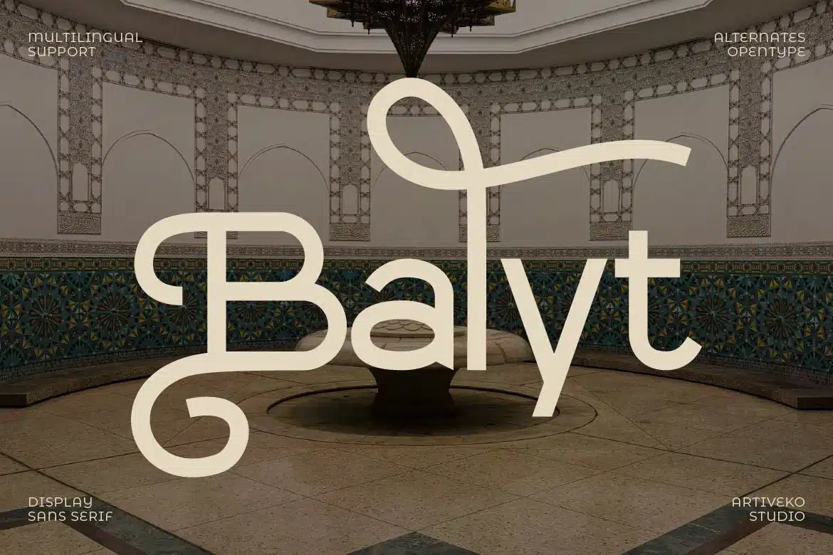 Balyt – Modern Decorative Sans Serif Display Font font preview