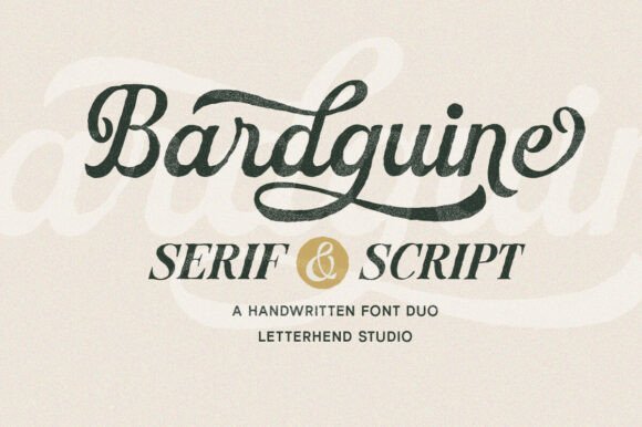 Bardguine Serif & Script Duo Font Font font preview