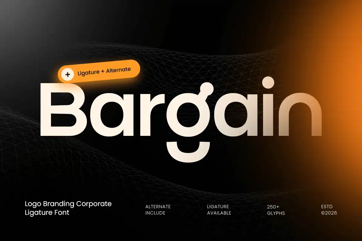 Bargain – Logo Branding Corporate Font font preview