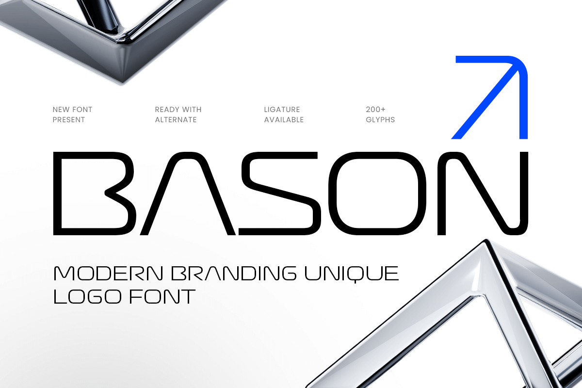 Bason – Modern Branding Unique Logo Font font preview