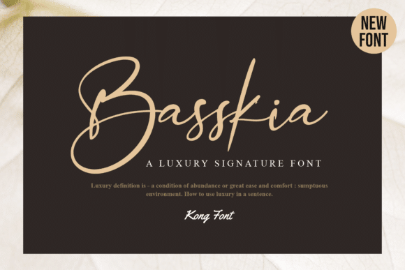 Basskia Font font preview
