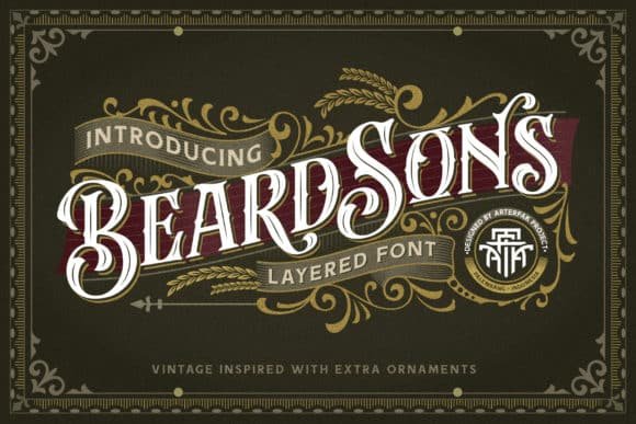 Beardsons Font font preview