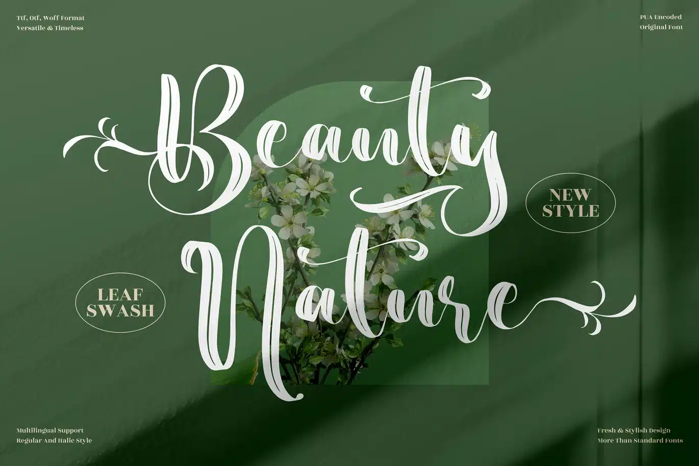 Beauty Nature Beautiful Script Font font preview
