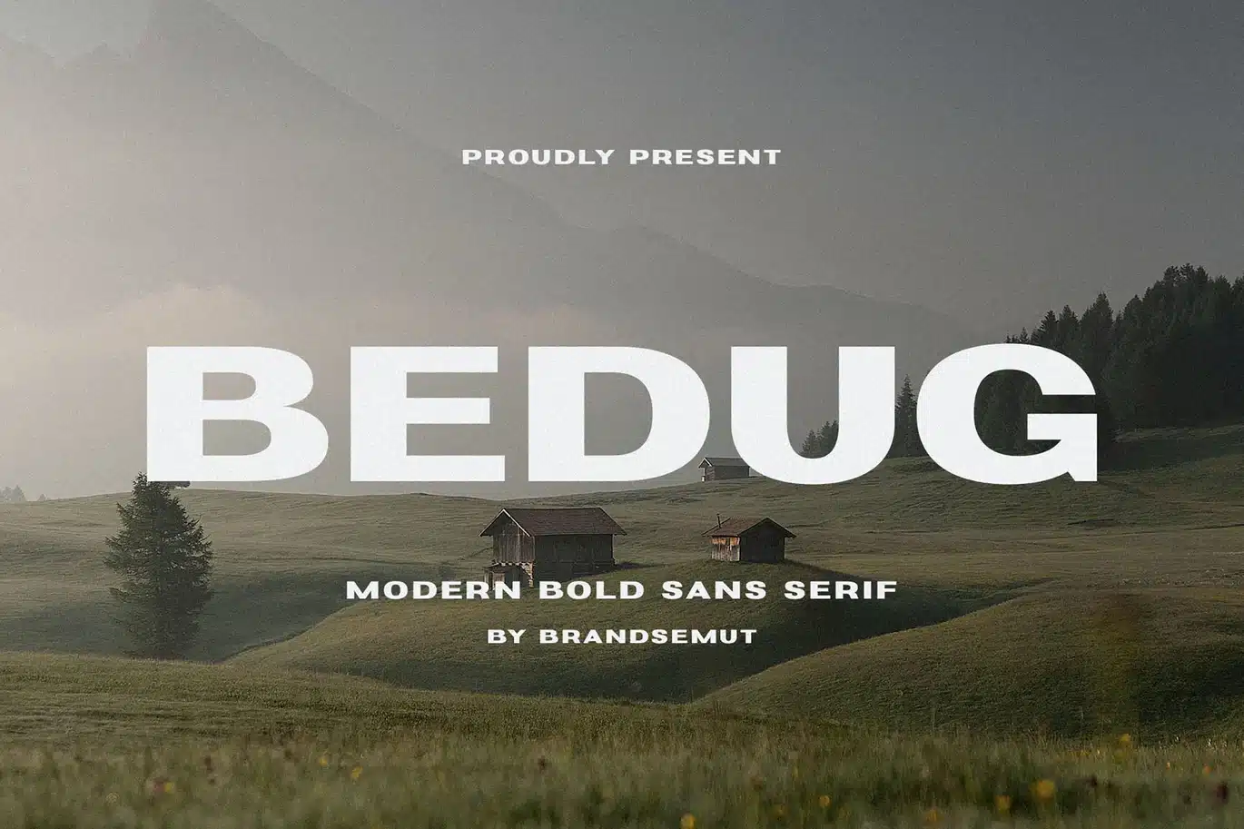 Bedug || Modern Bold Sans Serif Font font preview