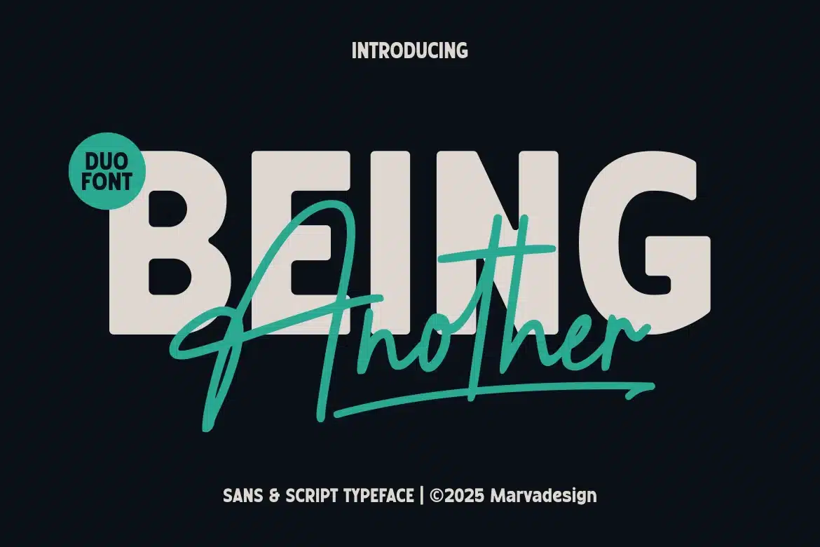 Being Another – Font Duo font preview