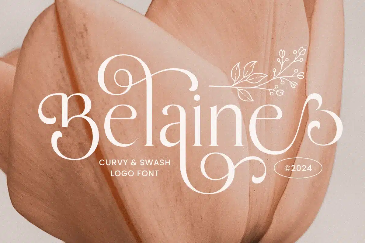 Belaine – Curvy Swash Logo Font font preview