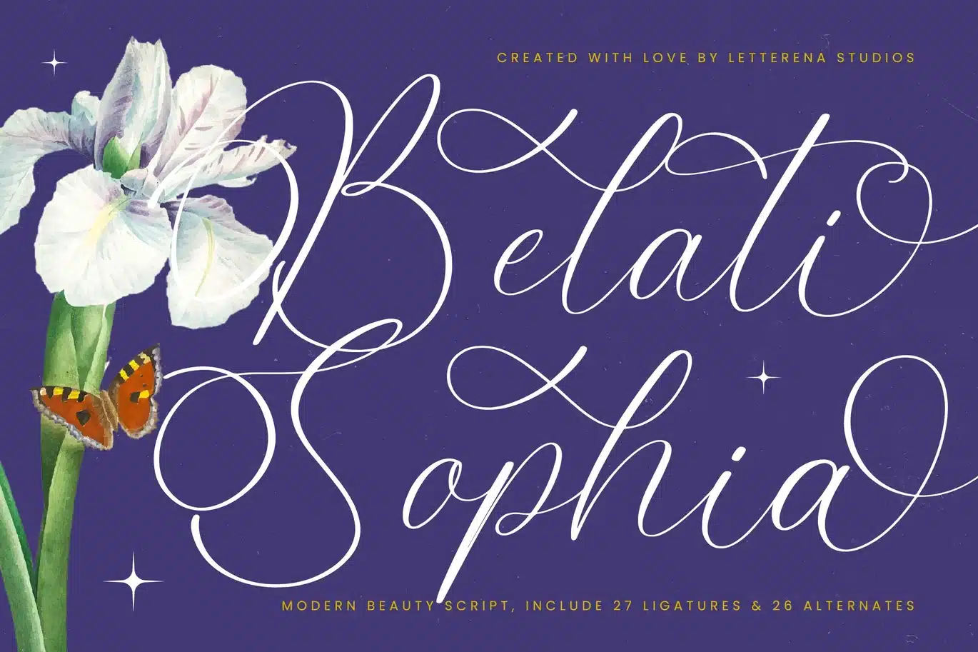 Belati Sophia Modern Script Font font preview