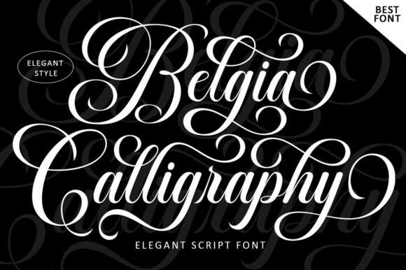 Belgia Calligraphy Font font preview