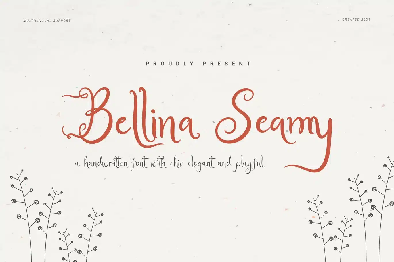 Bellina Seamy | Handwritten Chic Font font preview