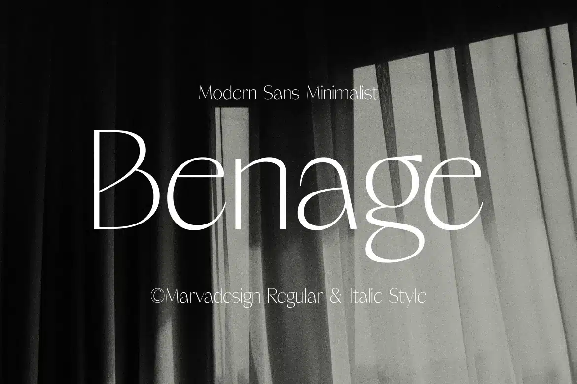 Benage – Minimalist Sans Font font preview