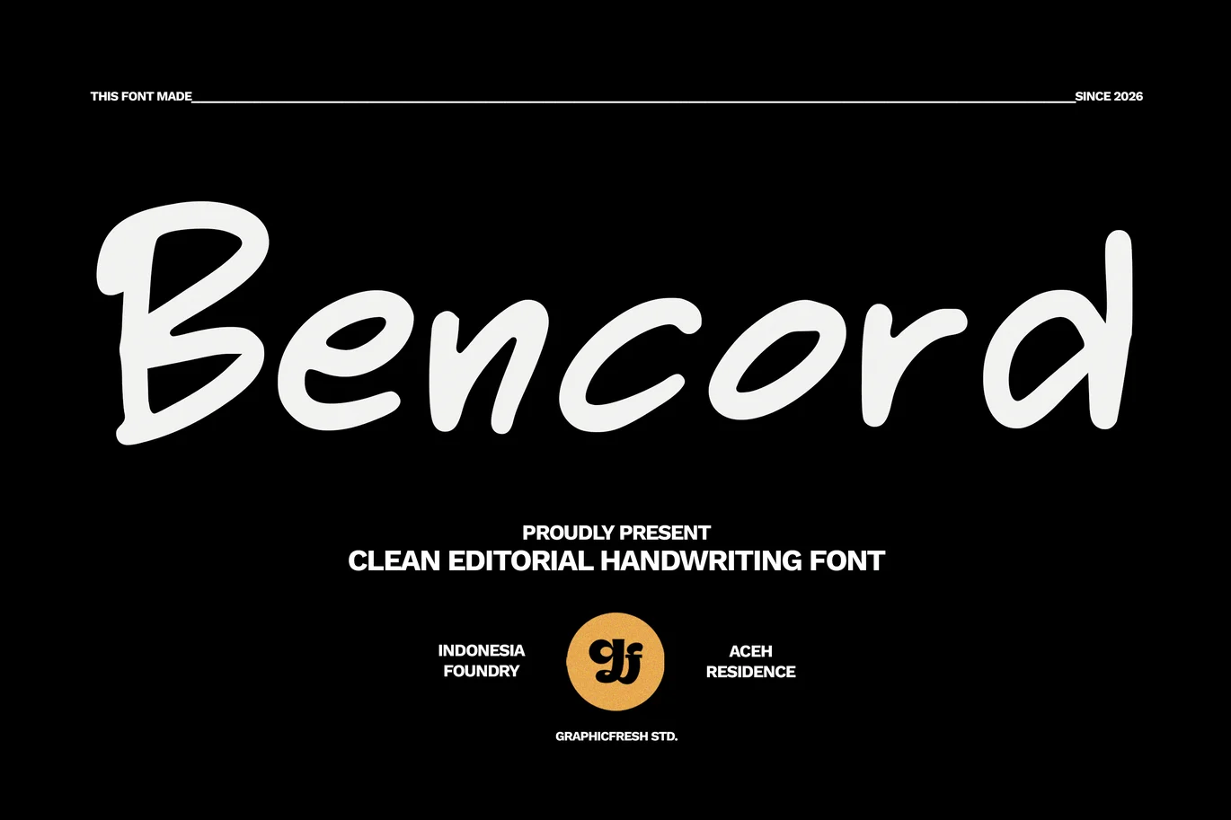 Bencord – Clean Editorial Handwriting Font font preview