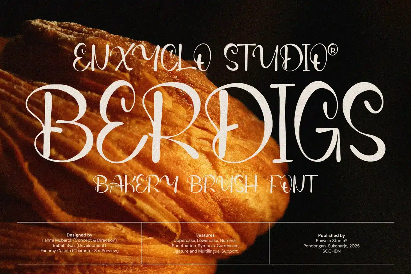 Berdigs — Bakery Food Branding Font font preview