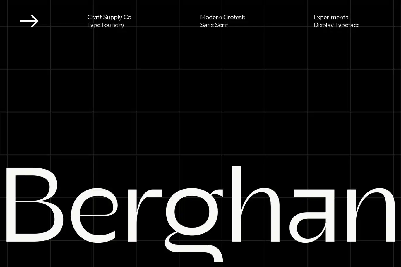 Berghan – Modern Grotesk Font font preview